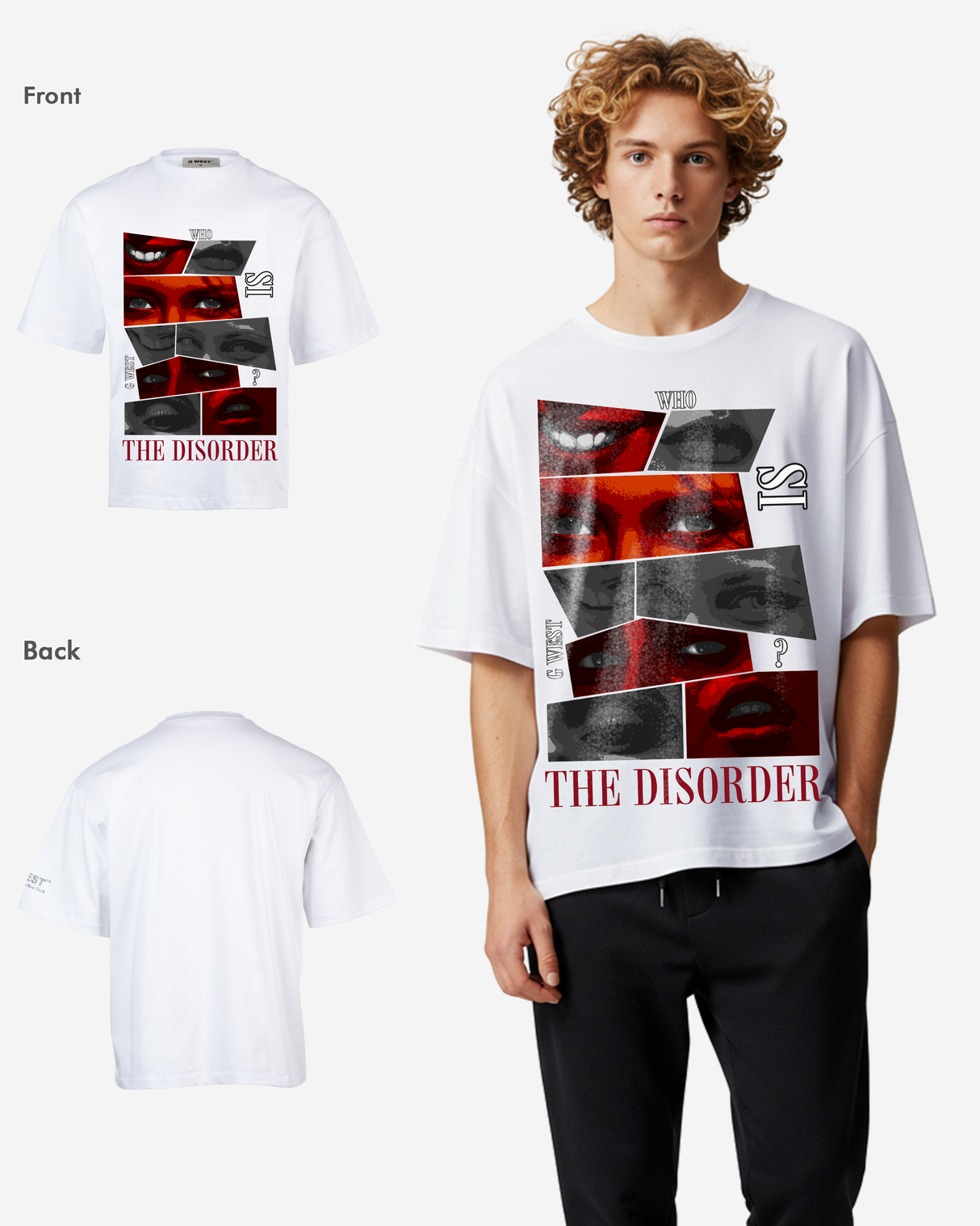 G-WEST The DisorderOversized Tee