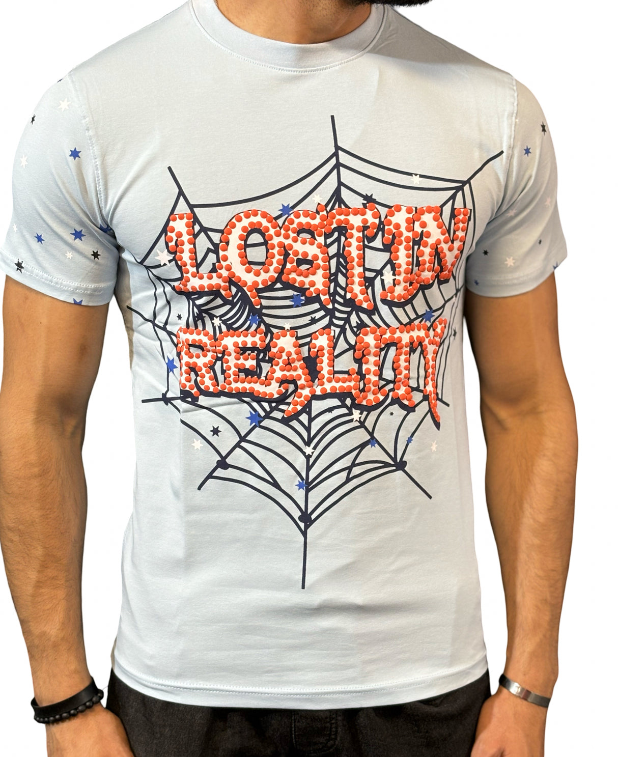 Focus T Shirt Lost in Reality Applique Multi Colors