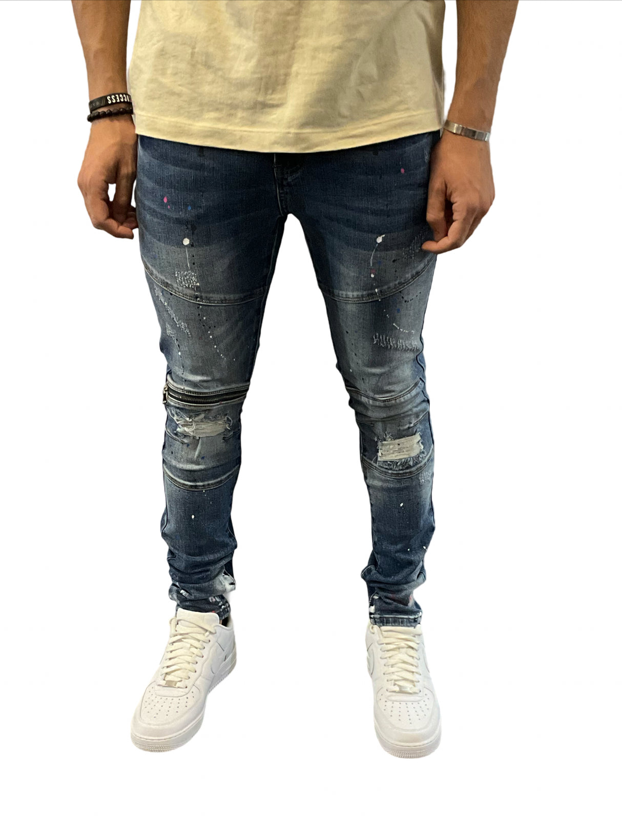 Reelistik - Jeans - Blue/ Pink Paint