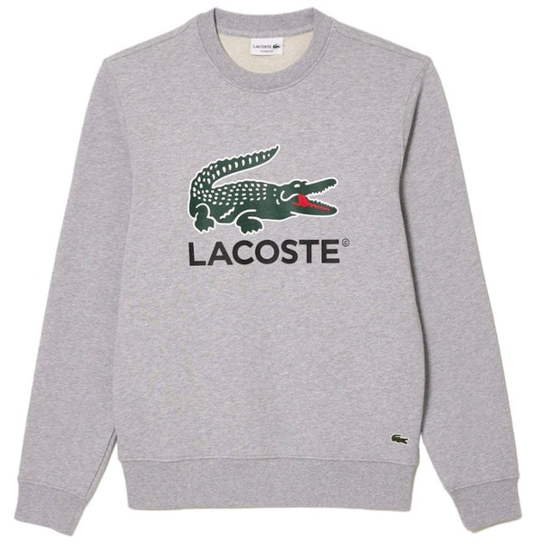 LACOSTE MEN'S CLASSIC FIT COTTON FLEECE SWEATSHIRT GREY