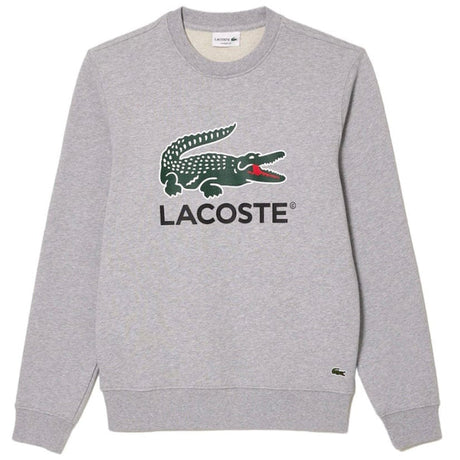 LACOSTE MEN'S CLASSIC FIT COTTON FLEECE SWEATSHIRT GREY
