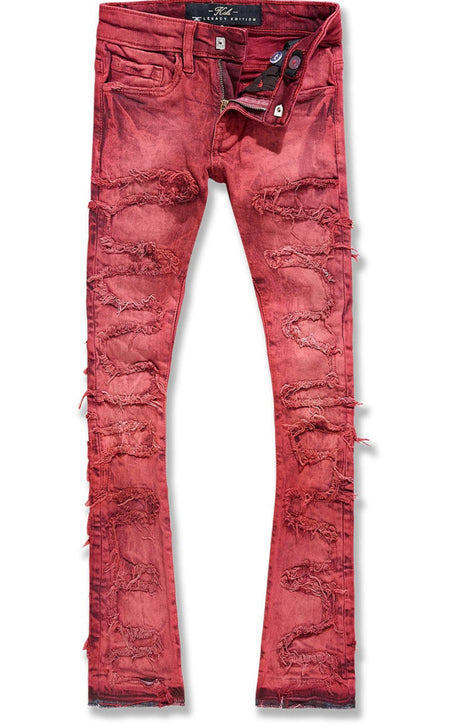 Jordan Craig - Kids Jeans - Stacked - Red