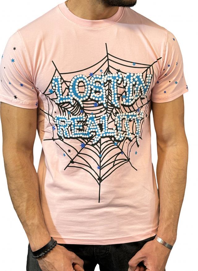 Focus T Shirt Lost in Reality Applique Multi Colors