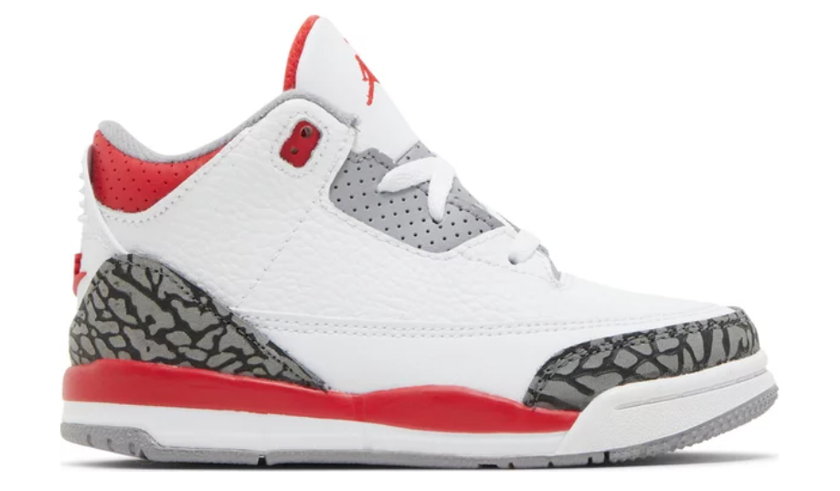 Nike- Jordan 3 - Toddler - High Top- Fire Red