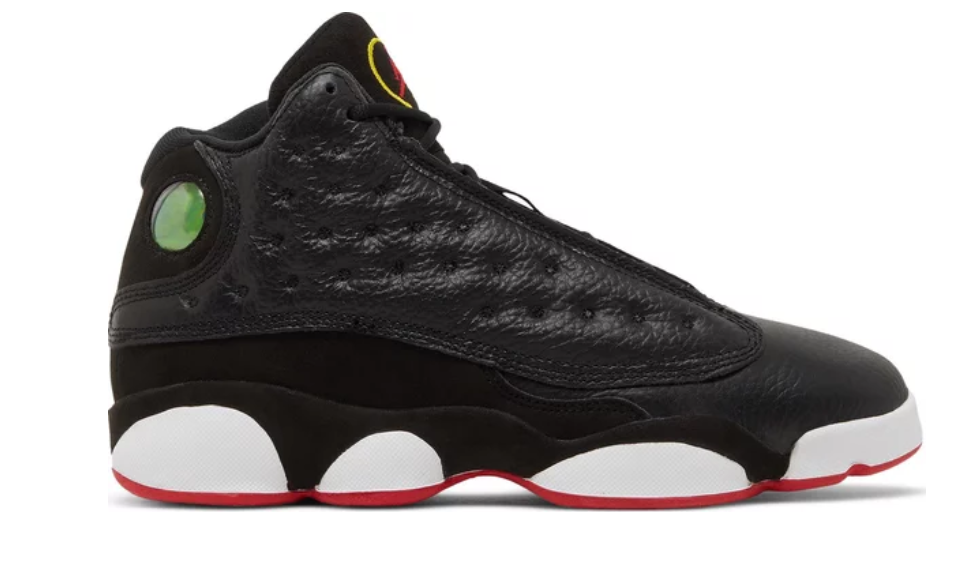 Jordan 13 High Top - Grade School - Black / True Red White