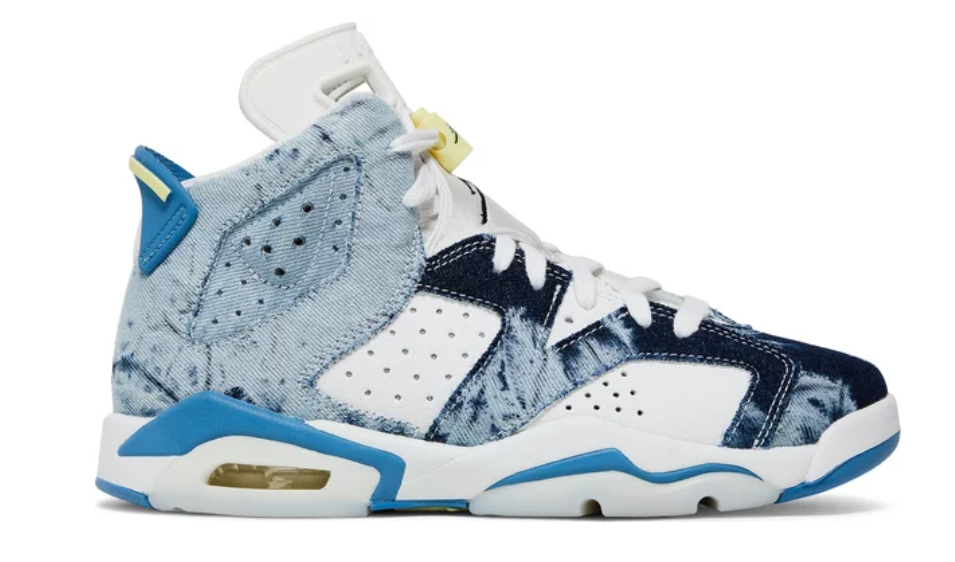 Jordan 6 High Top - Grade School -Blue Citron