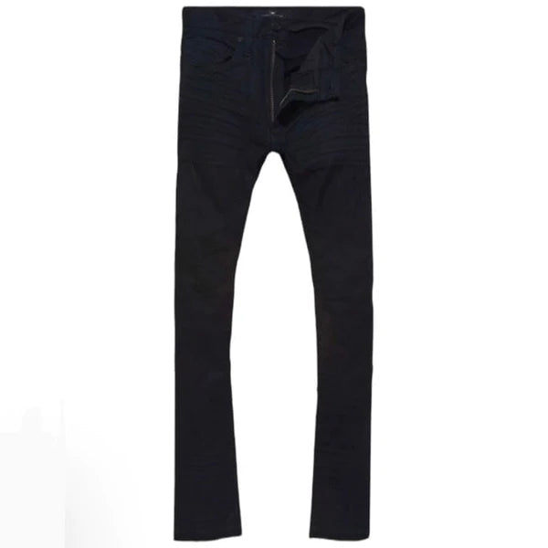 Jordan Craig Jeans - Martin Stacked - Backed 3 D Jet Black - Wax