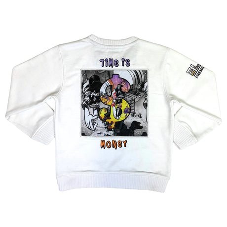 Elite- Kids- Sweatshirt - Time is Money - White