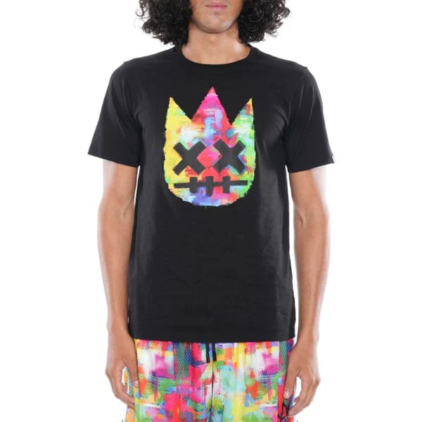 Cult - T Shirt - Oil Paint Logo - Black / Multi