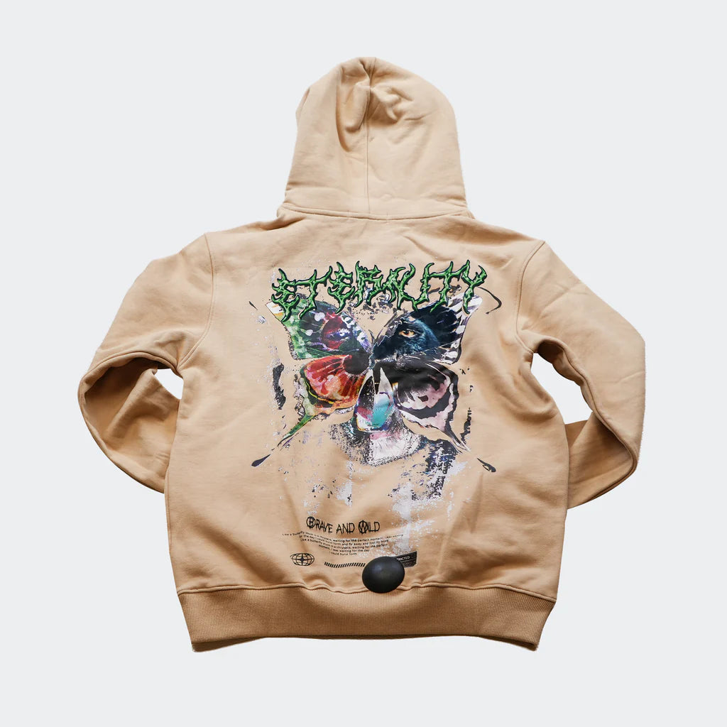 Eternity- Hoodie - Butterfly - Khaki