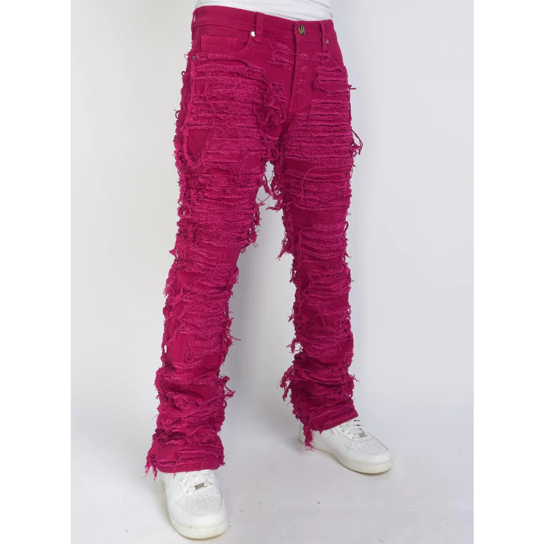 Politics - Stacked Pants - Thrashed - Rose Red