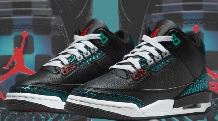 Jordan 3 High Top - Grade School -Red Hyper MOTO