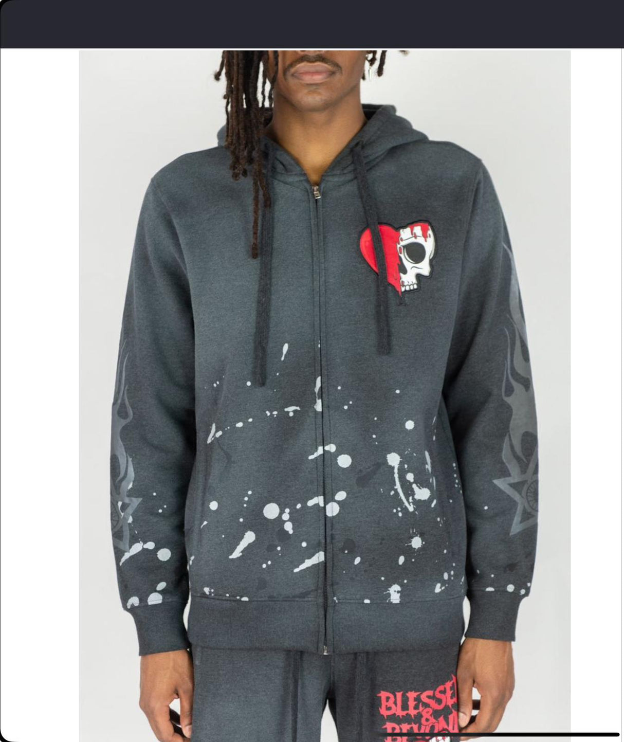 REBEL MINDS BLESSED WASHED HOODIE MULTI COLORS