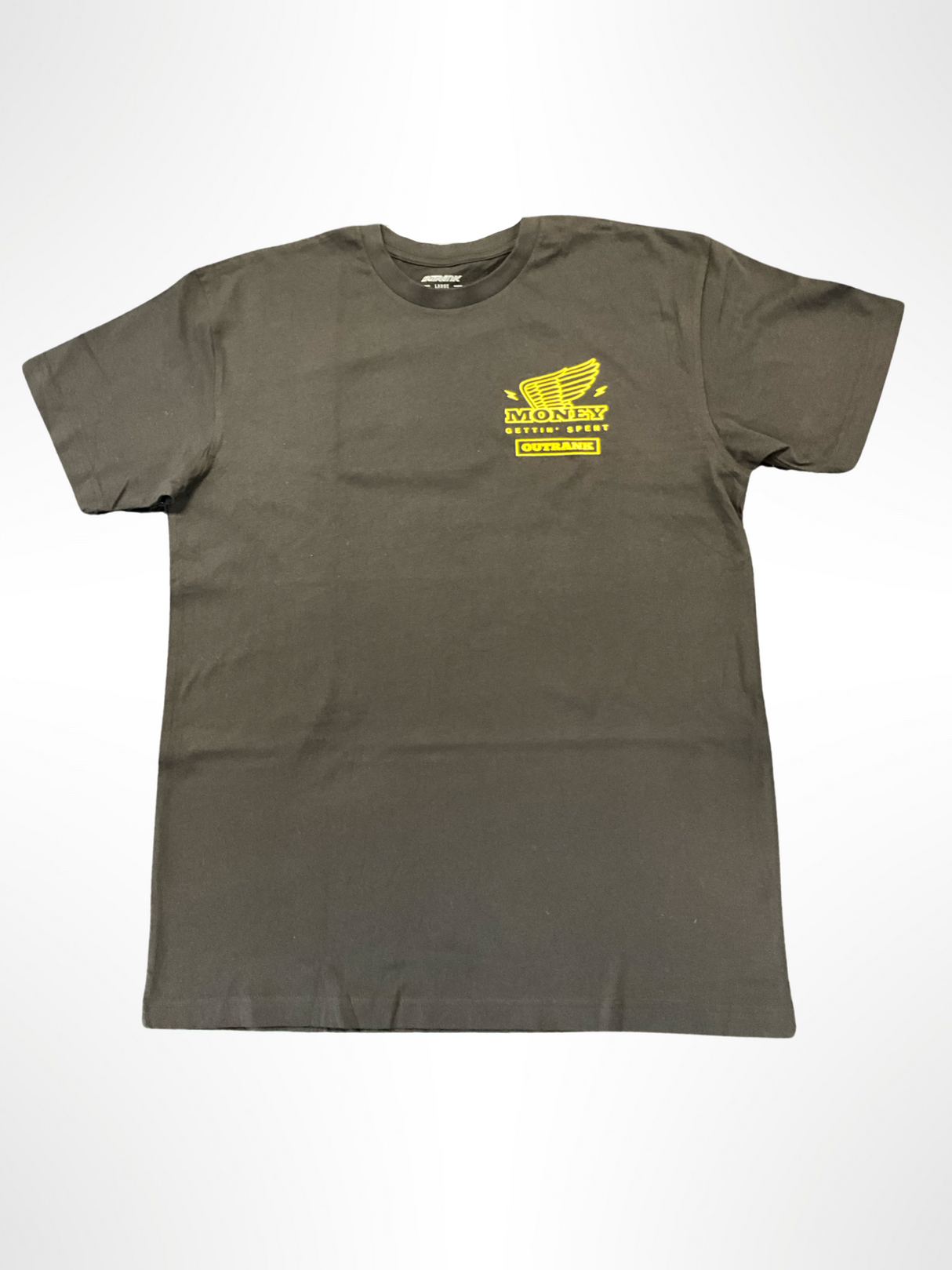 Outrank - T Shirt - Gettin Spent - Black / Yellow