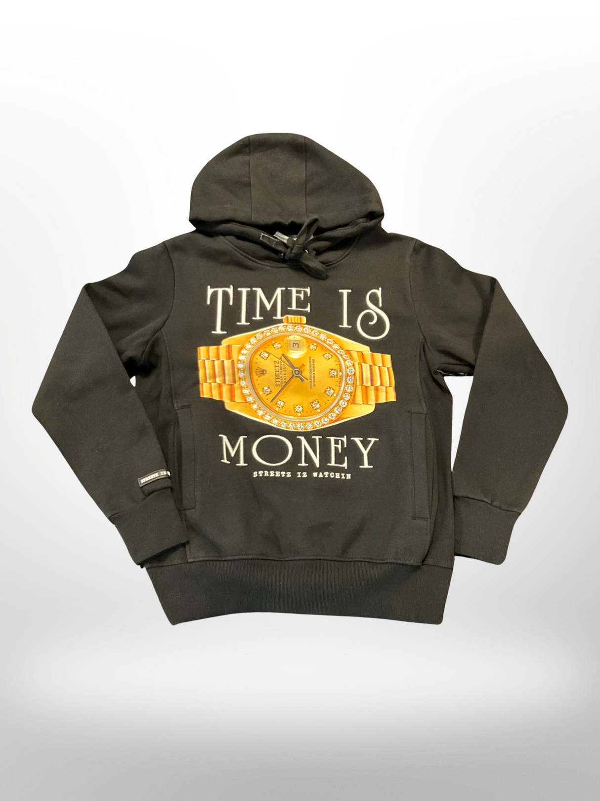 Streetz is Watching - Hoodie - Time Is Money- Black