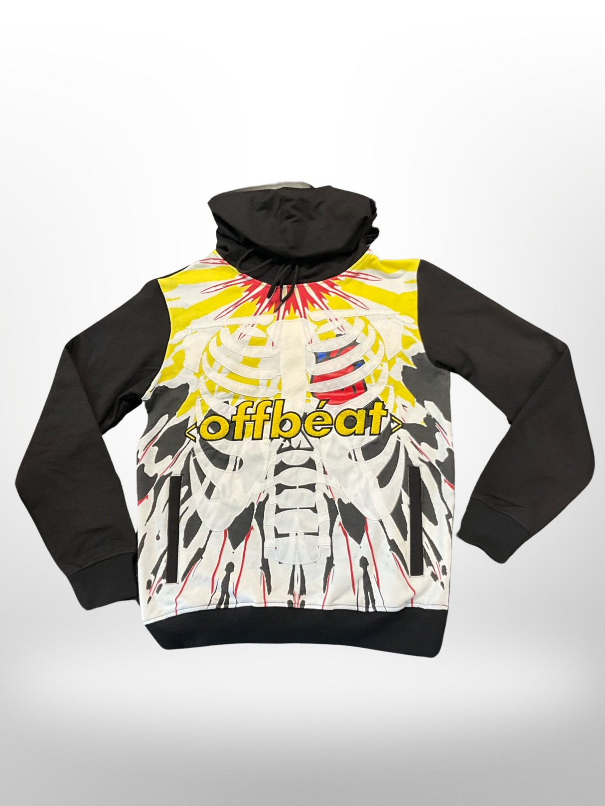 Off Beat - Hoodie - X Ray- Black/ Yellow