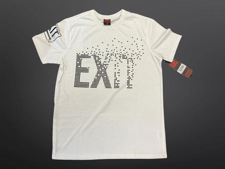 Exit - T Shirt - White / Black