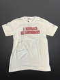 Retro Label - T Shirt - I Embraced My Adversary - White / Red