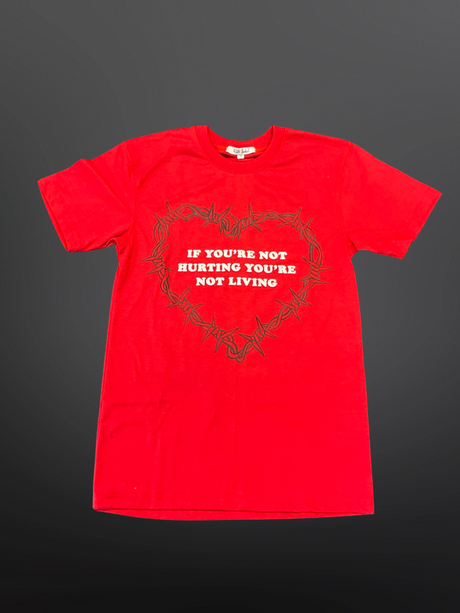 Retro Label - T Shirt - If you Are Not Hurting - Red / Black