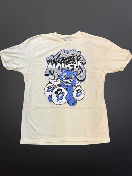 Baws - T Shirt - Cash Money - Cream / Blue