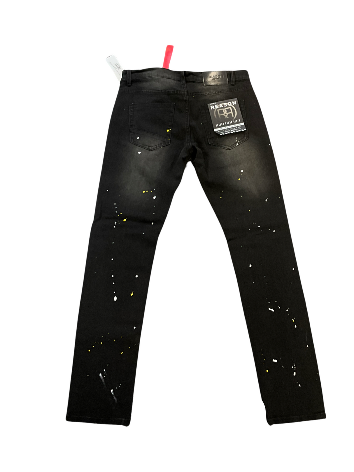 Reason - Jeans - Washed Black / Yellow Paints