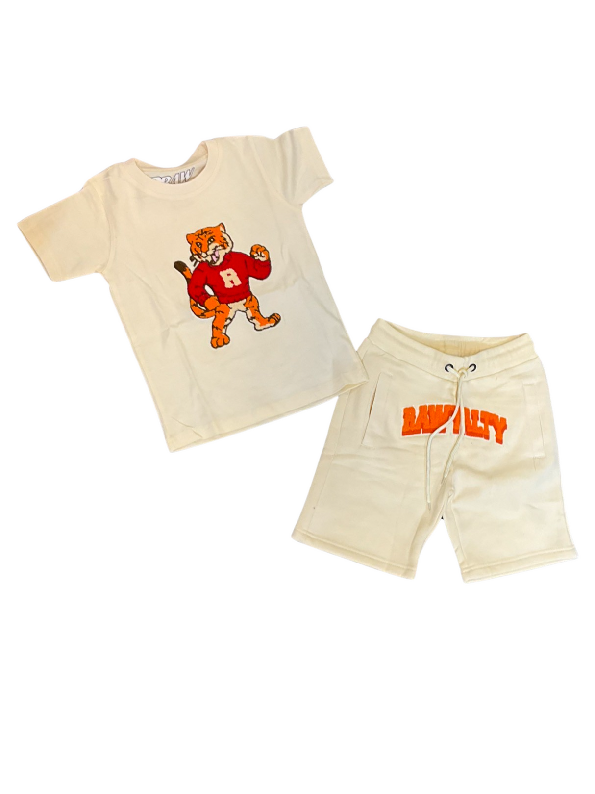 Rawyalty - Kids - Short Set - Tiger / Cream