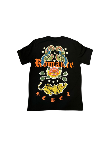 Rebel Minds Black Tiger Patch Shirt Front View