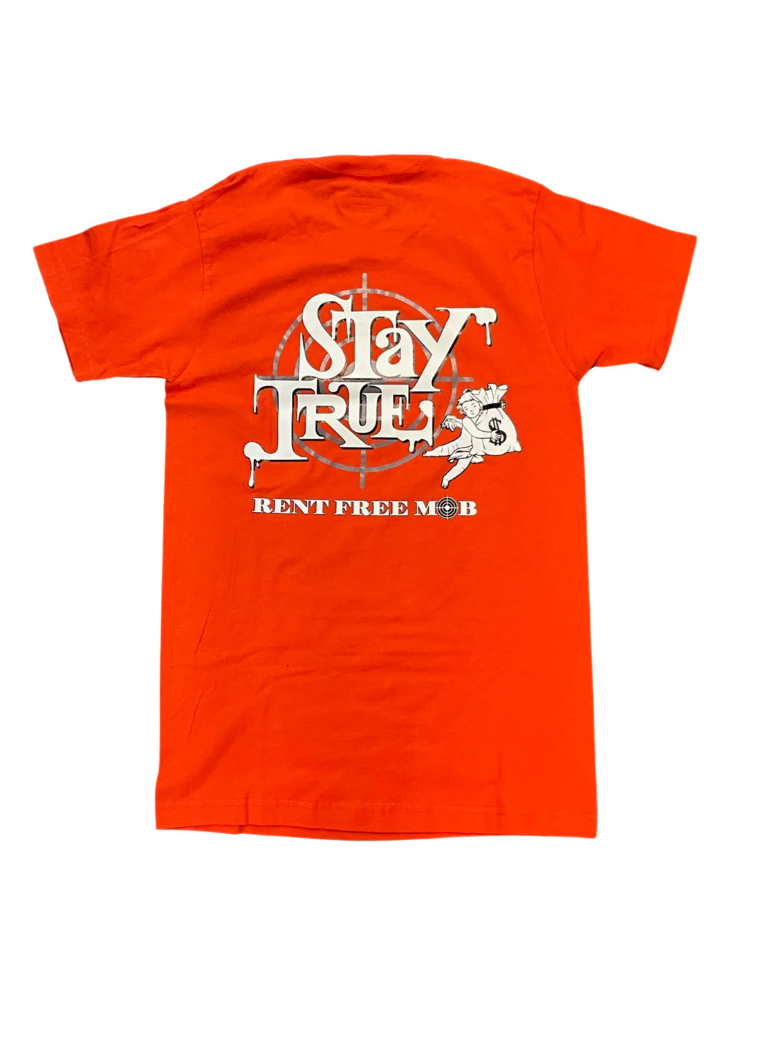 Game Changer - T Shirt - Rent Free Mob - White / Orange