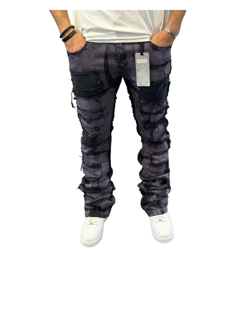 Rebel Minds - Super Stacked Jeans - Purple