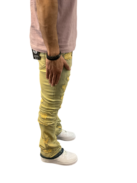 Reelistik - Jeans - Stacked - Tan Blue Harvey