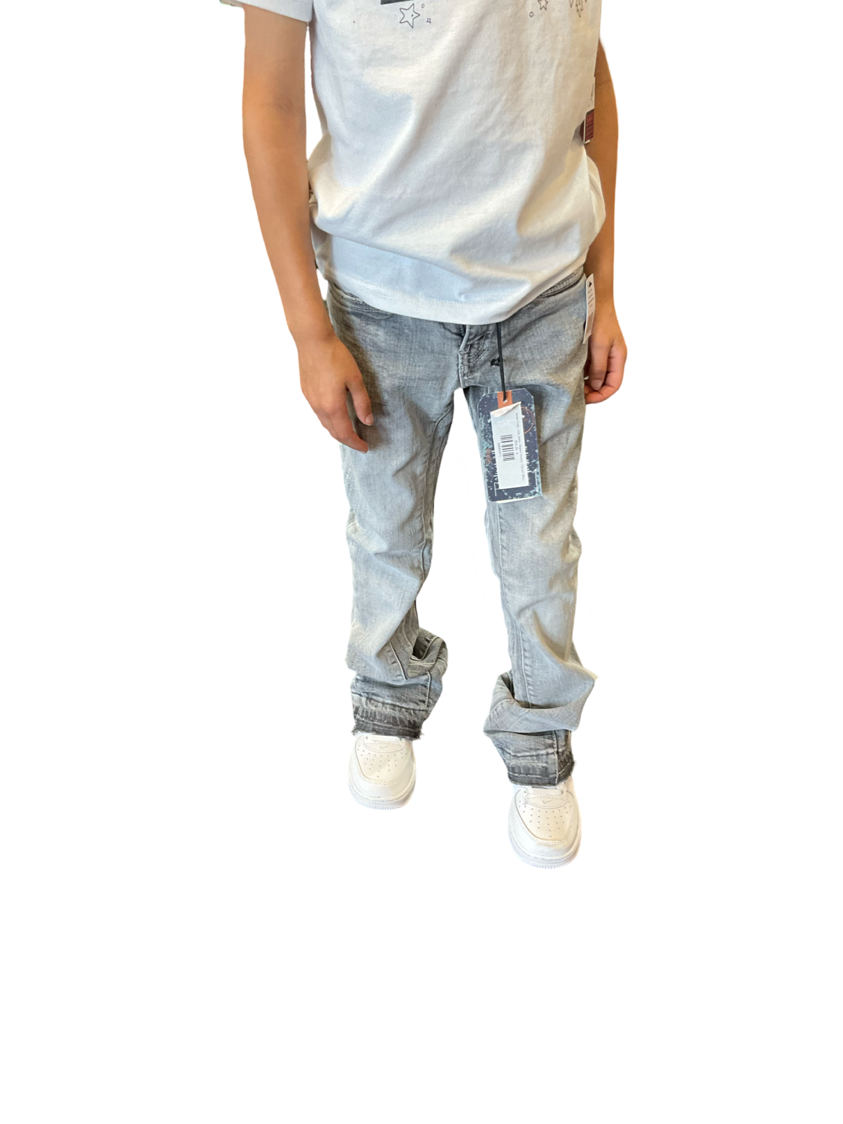 Jordan Craig - Kids Jeans - Ripped Stacked - Cement Wash