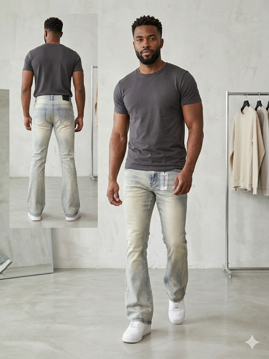 Supply David Stacked Jeans Light Wash