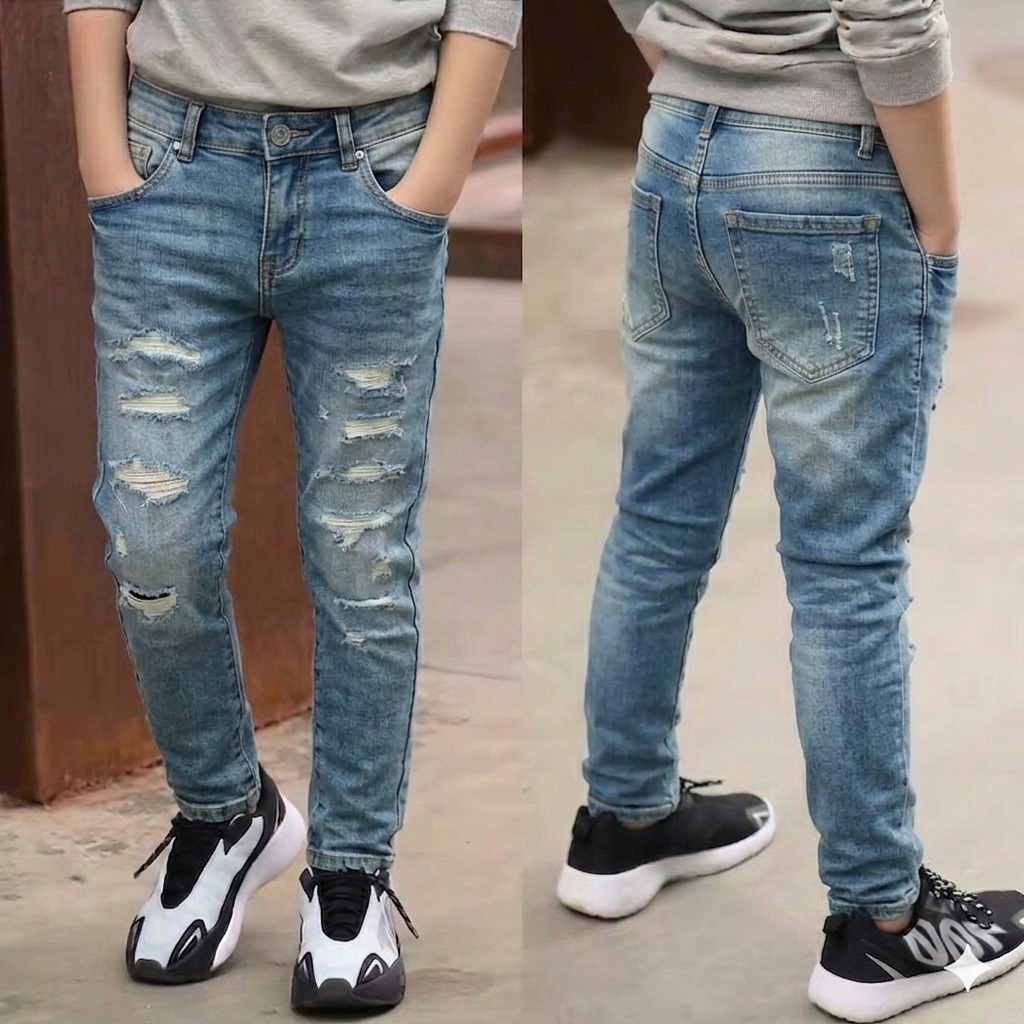 Focus Kids Rip & Repair Slim Fit Jeans Multi Colors