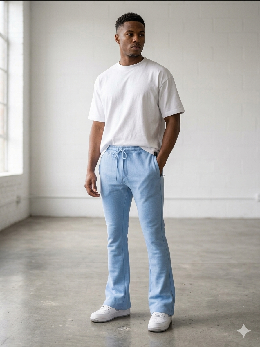 Royal Blue Stacked Jogger SweatPants Multi colors