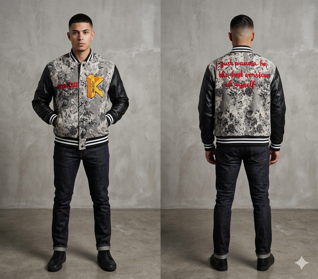 Kleep- Varsity Jacket - Vista - Grey