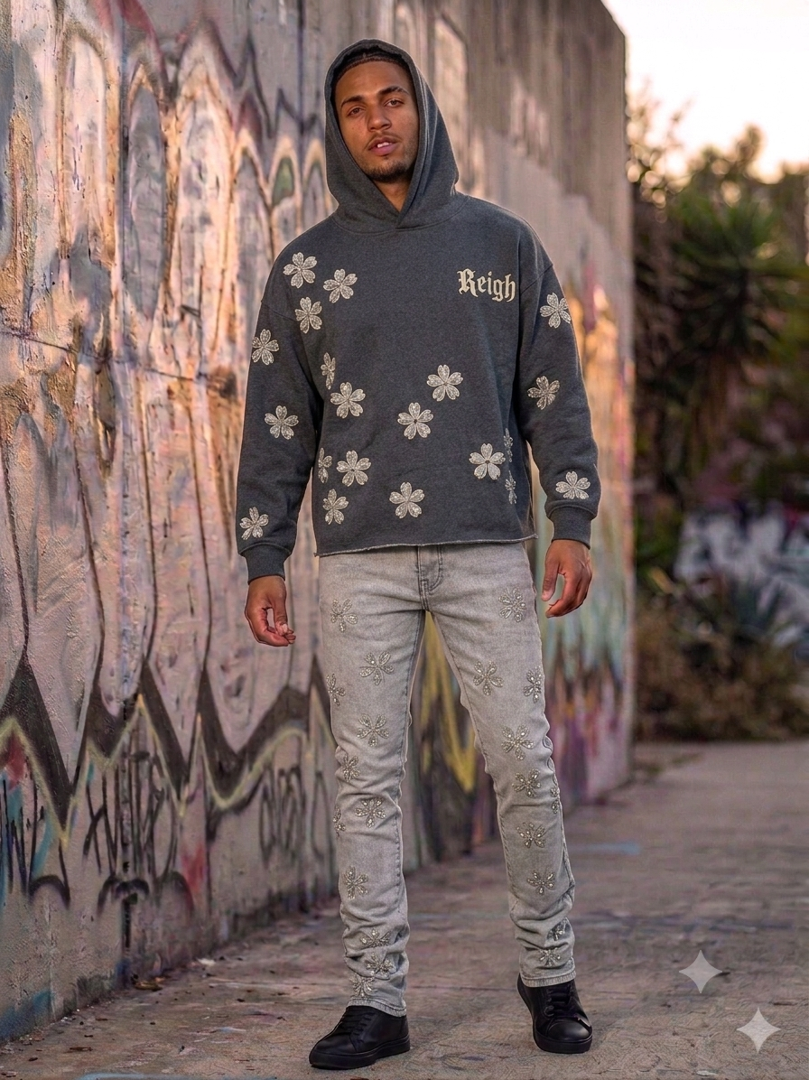 Focus Crystal Semi Sacred Stacked jeans Multi Colors (Jeans Only)