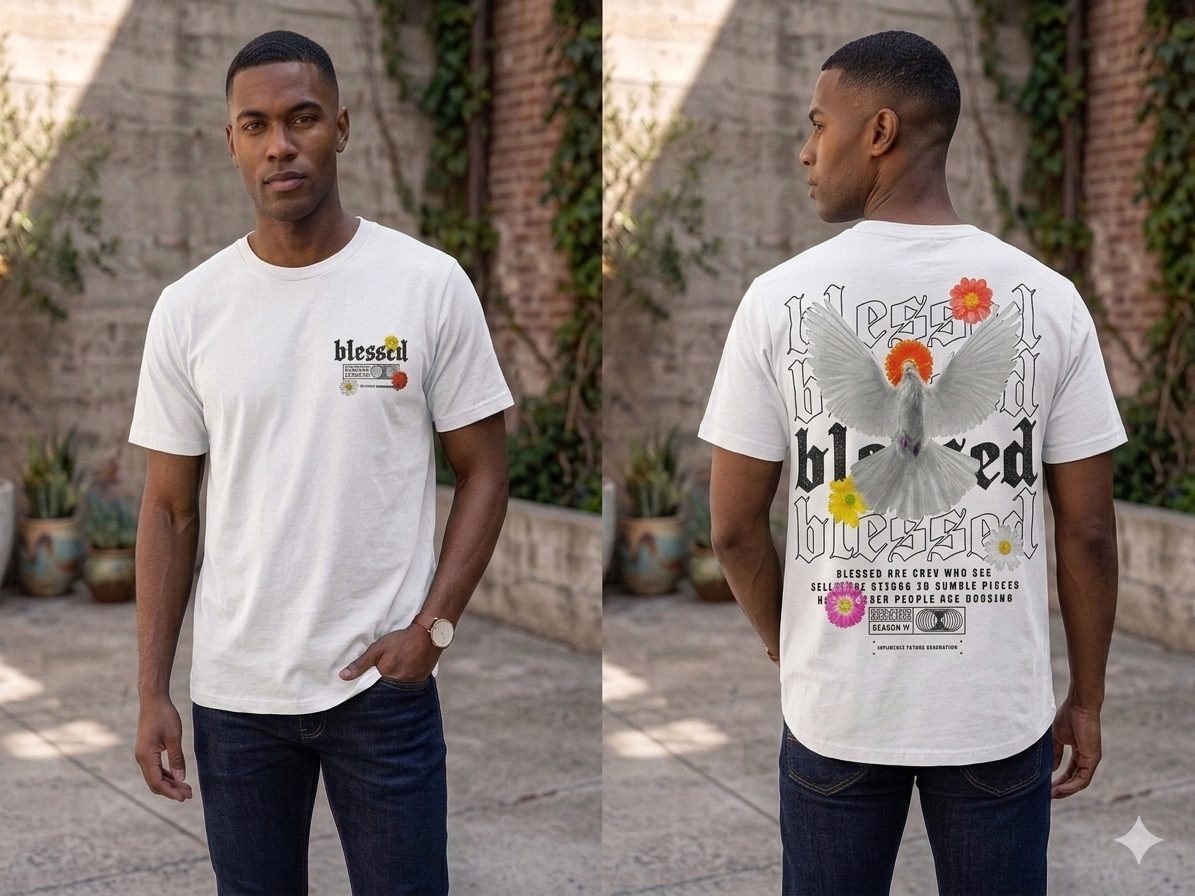 DLD Blessed Oversized T-Shirt Multi Colors