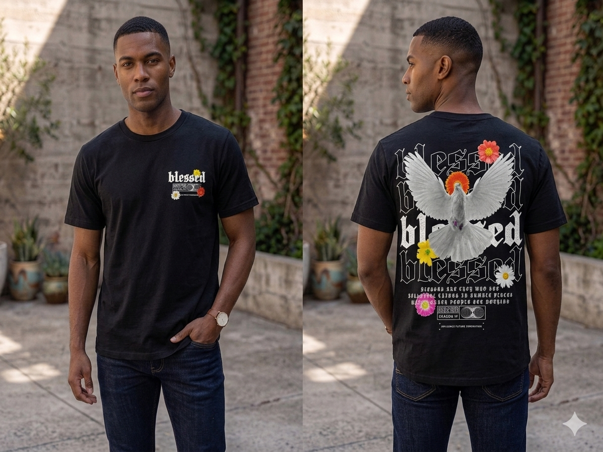 DLD Blessed Oversized T-Shirt Multi Colors