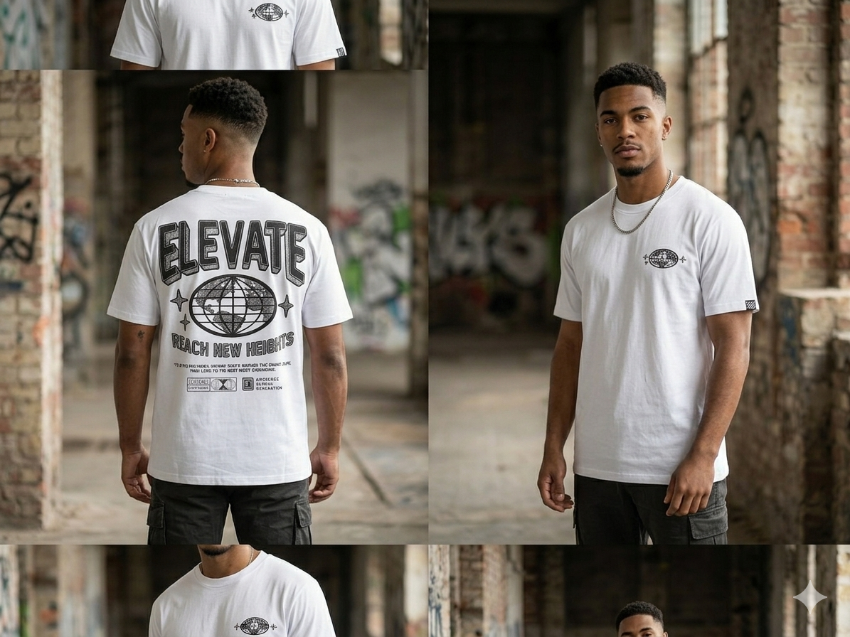 DLD Elevate Puff Oversized T-Shirt Multi Colors