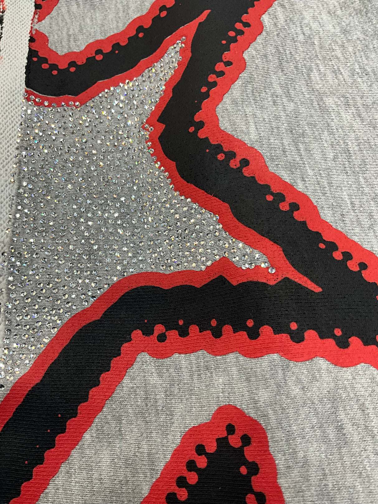 Focus Reckless Rhinestone French Terry Short Set Multi Colors
