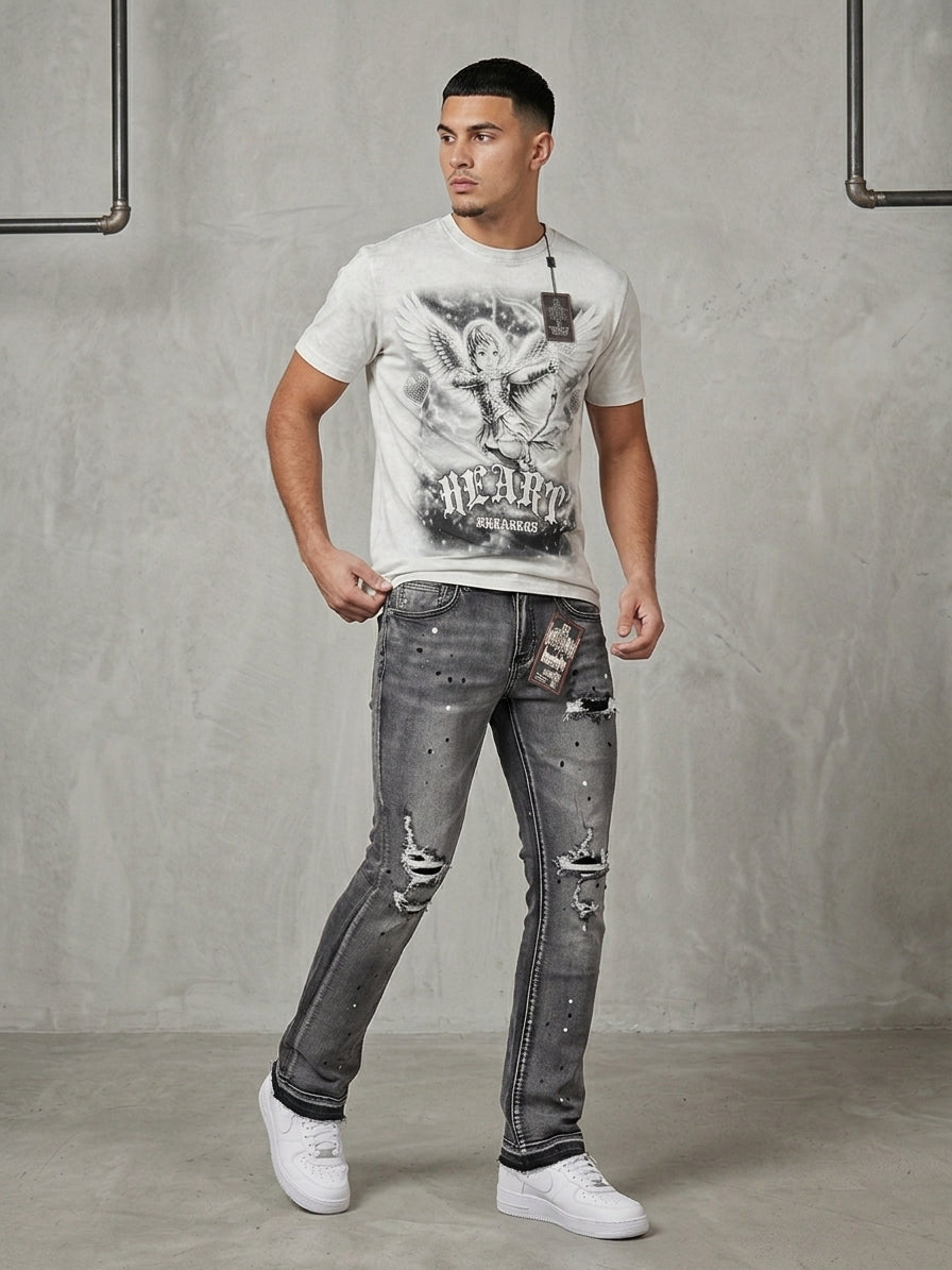 Denim City Rip N Repair Stacked Jeans Multi Colors