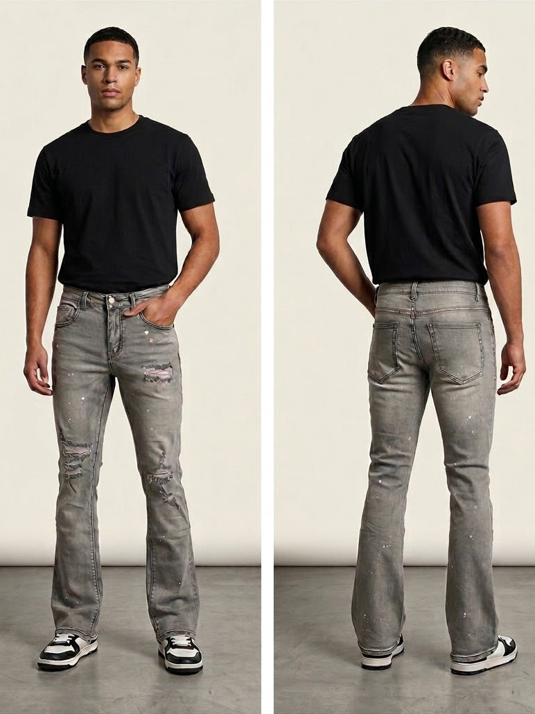 Denim City Rip N Repair Stacked Jeans