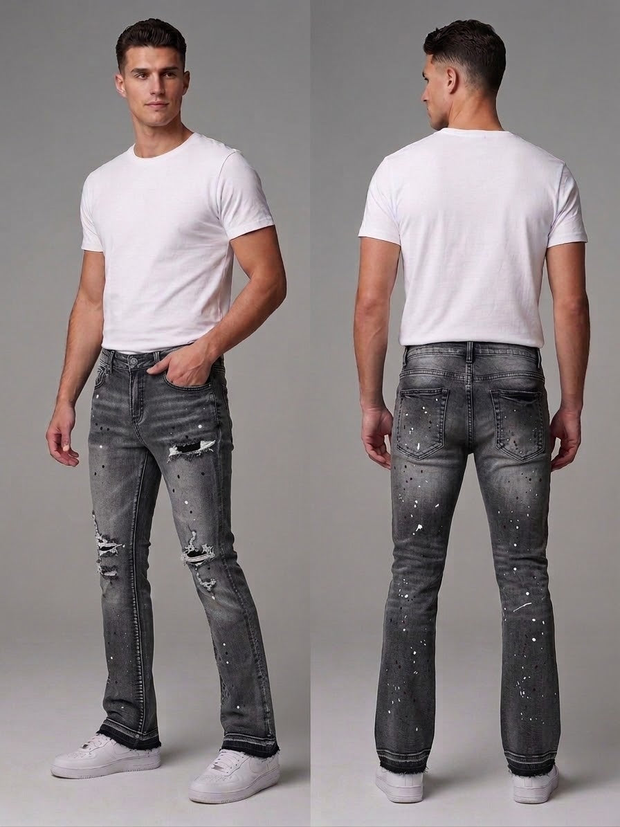 Denim City Rip N Repair Stacked Jeans