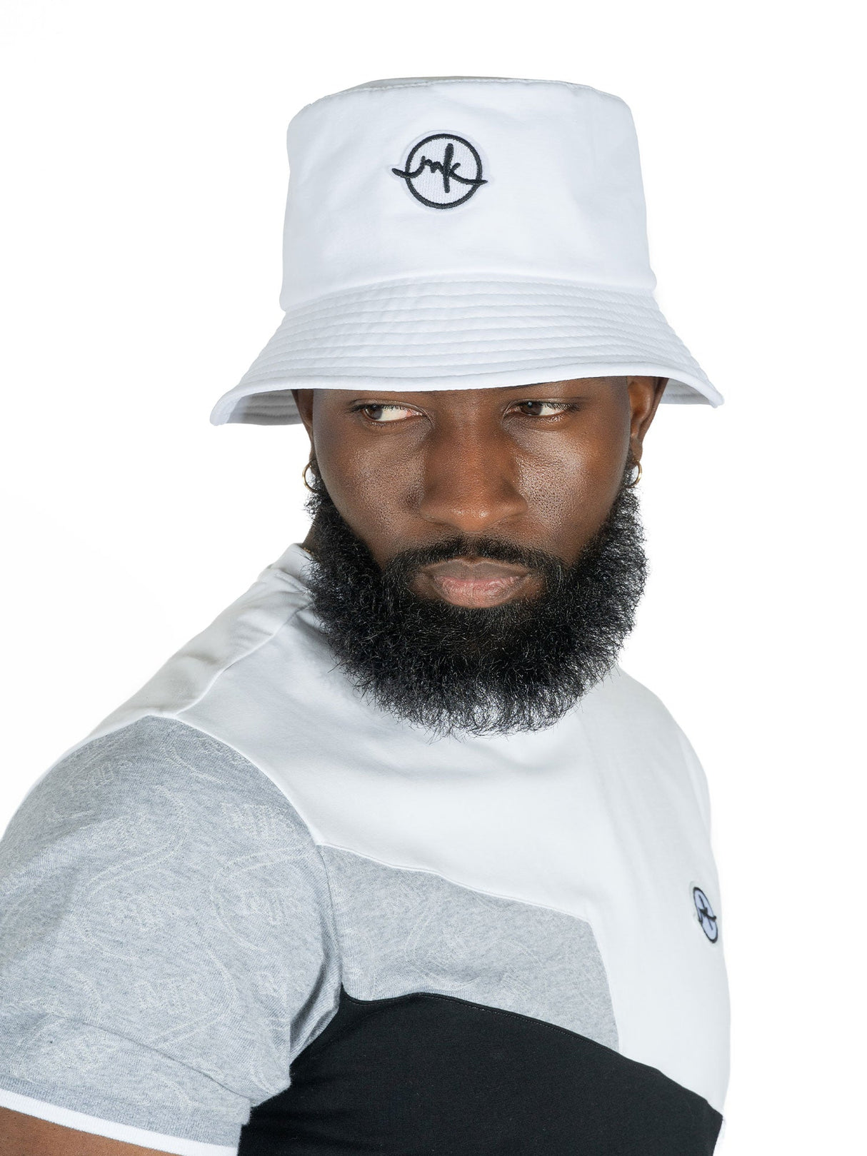 Makobi M033 Colton Nylon Bucket Hat - White