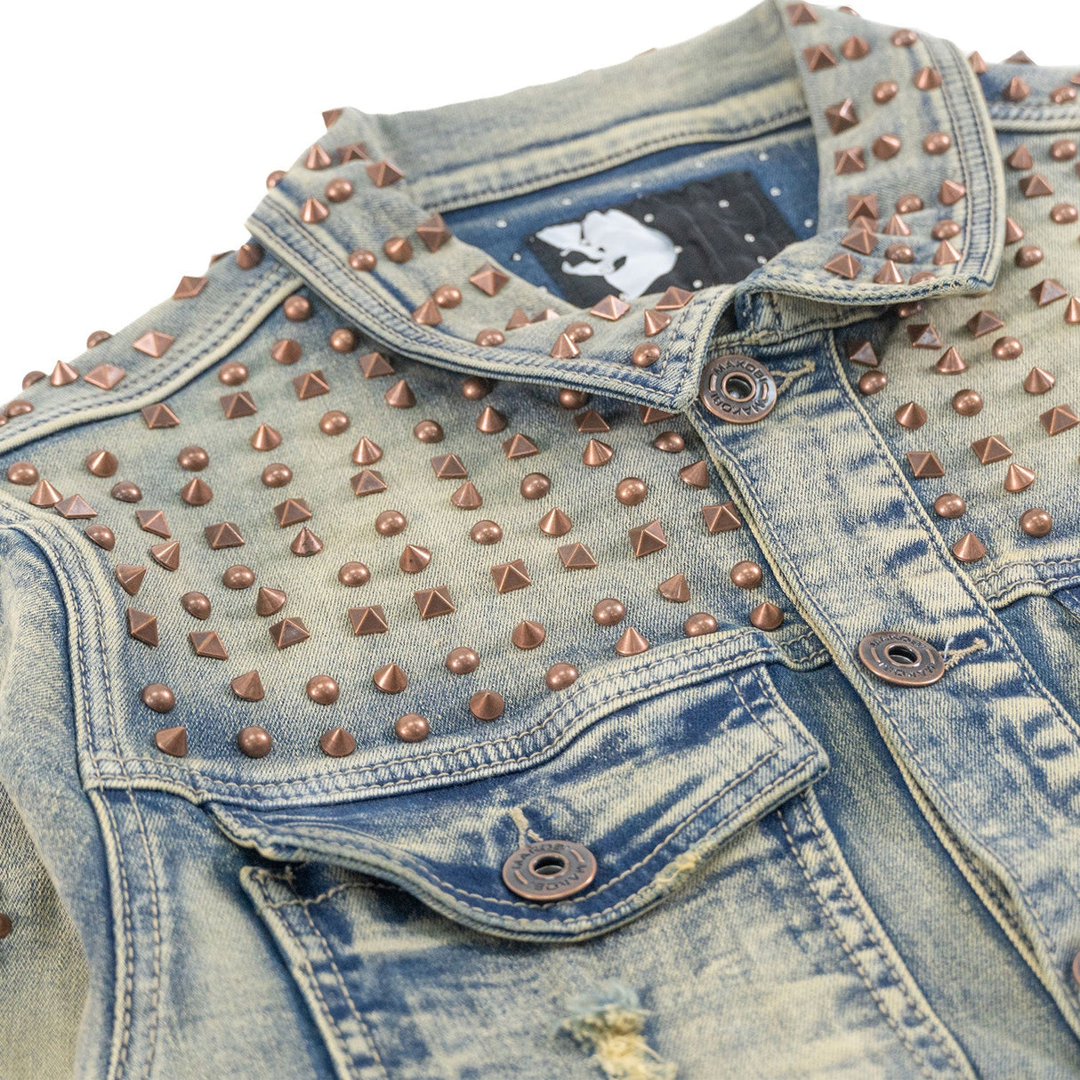 Makobi Denim Jacket | M1013 Positoni Denim - Dirt