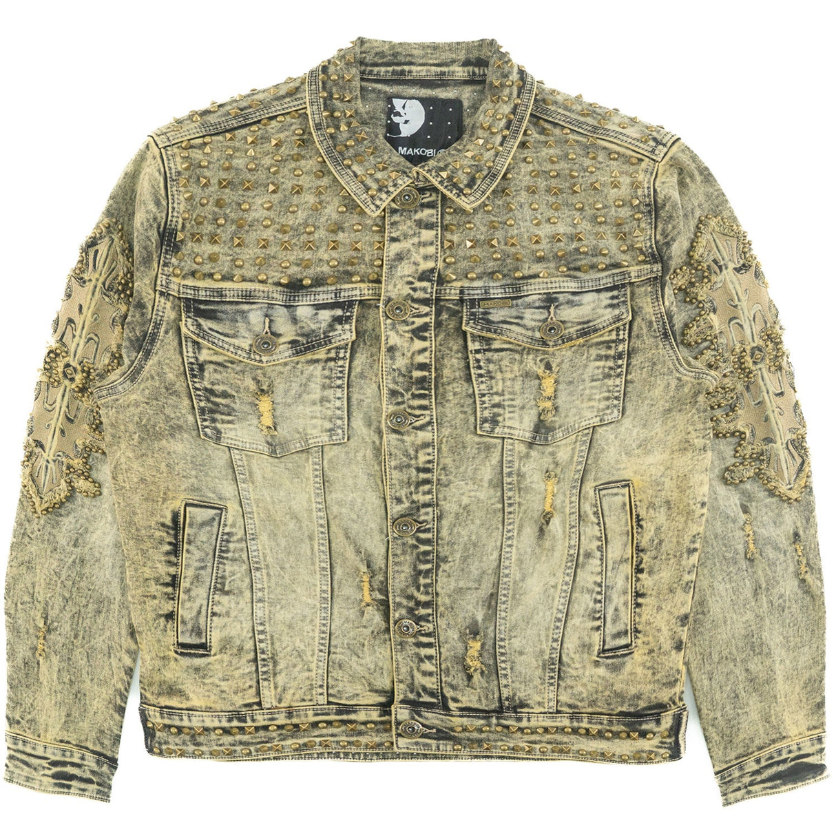 Makobi Denim Jacket | M1013 Positoni Denim - Olive