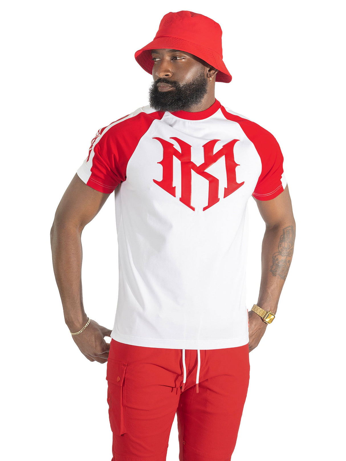 Makobi M119 Adorni Reglan T-shirt -Red