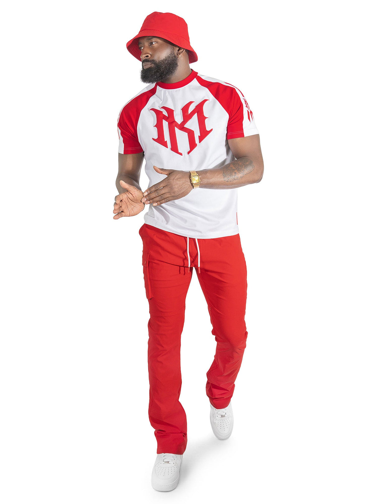 Makobi M119 Adorni Reglan T-shirt -Red