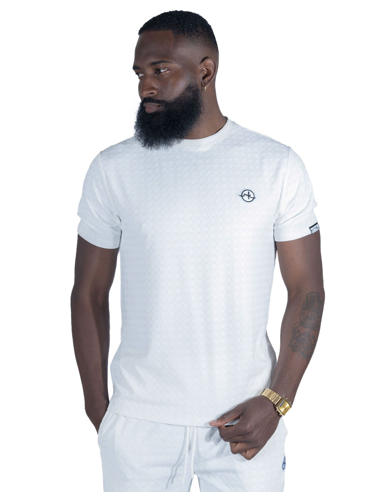 Makobi M121 Modena Knit Crewneck Tee - White