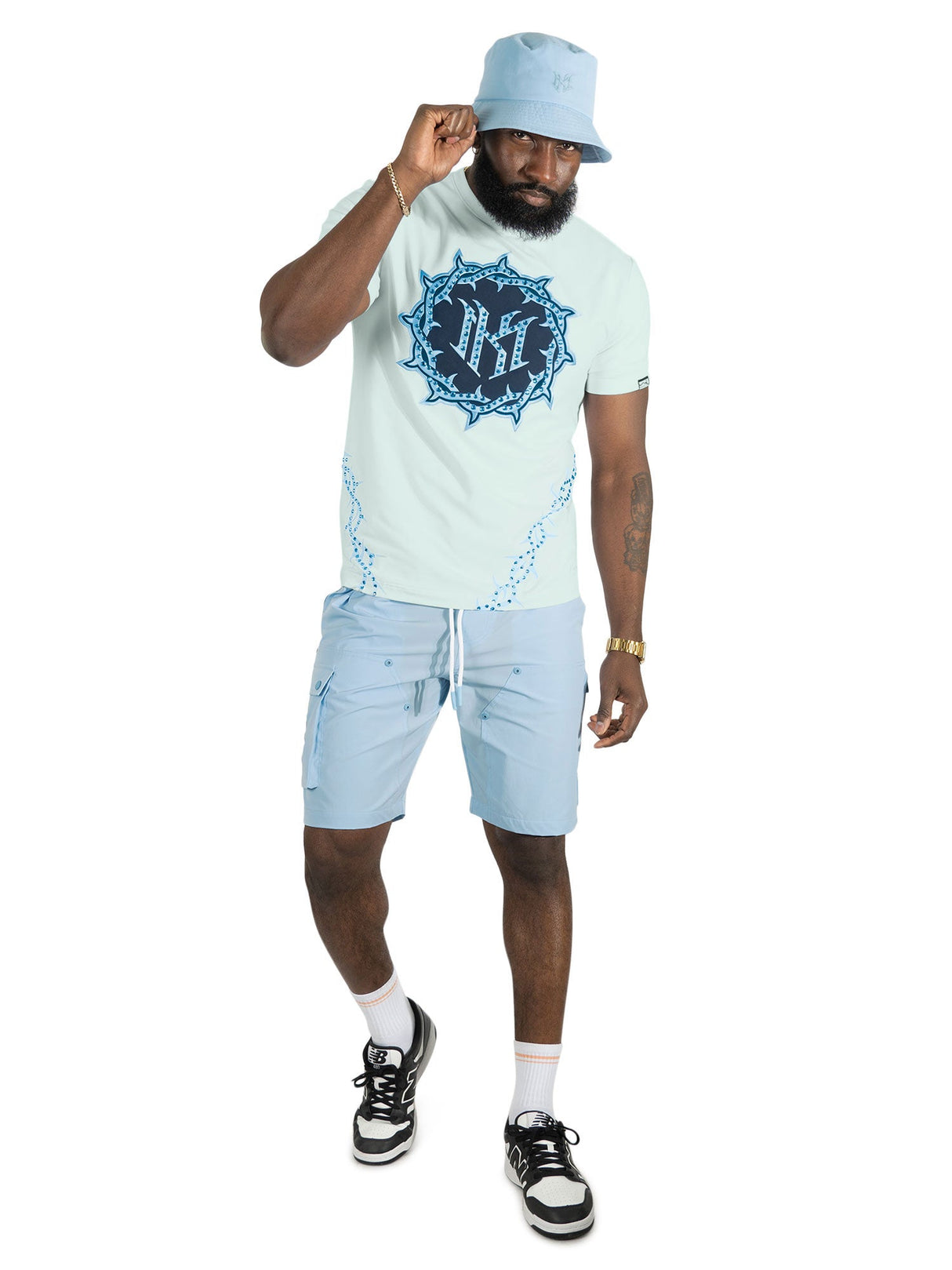 Makobi Jersey Shirt | M138 Prestige Tee - White.Navy